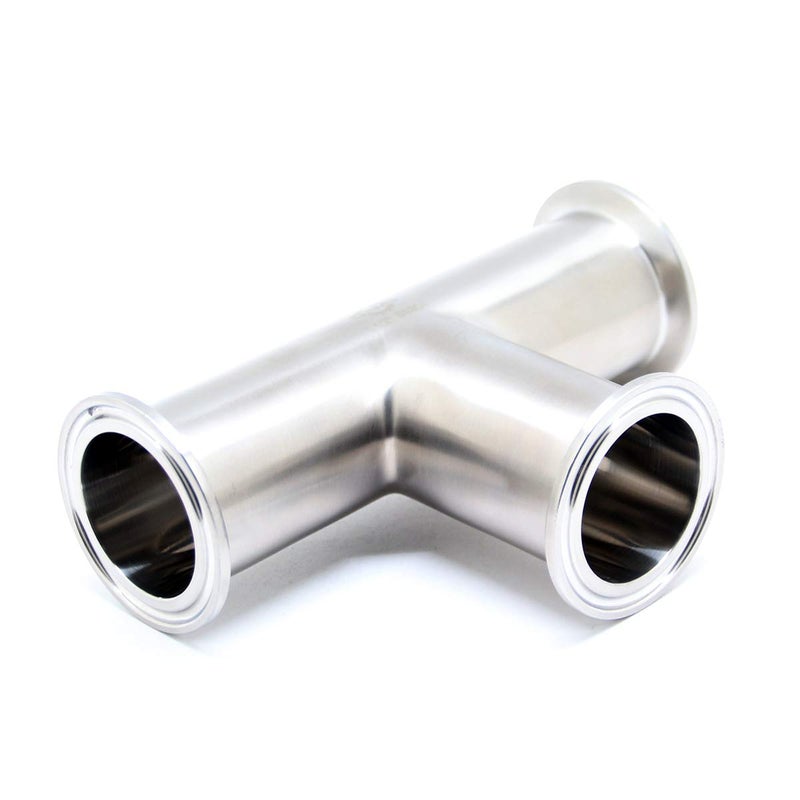QiiMii Tri Clamp 1.5" Equal Tee Tri Clover Tee Fittings Stainless Steel SS304,38mm Pipe ODï¼ˆ1.5 Inchï¼‰ - Image 1
